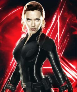 Black Widow Scarlett Johansson paint by number