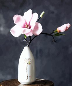 Blooming Magnolias In Vase paint by numbers