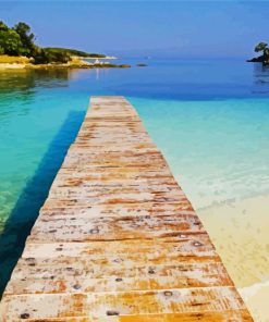 Board Walk In Albania Beach paint by number