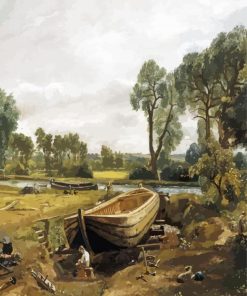 Boat Building Near Flatford Mill paint by numbers