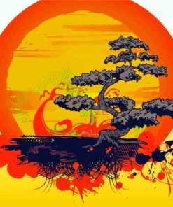 Bonsai Tree Plants paint by numbers