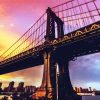 Brooklyn Bridge At Sunset paint by numbers