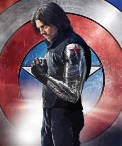 Bucky Barnes Camptain America paint by numbers