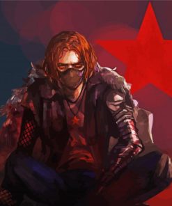 Bucky Captain America Art paint by numbers