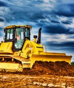 Bulldozer Engine paint by numbers