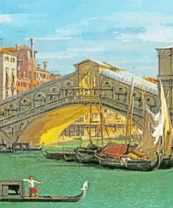 Canaletto The Rialto Bridge Venice paint by number