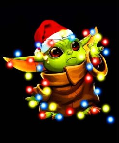 Christmas Baby Yoda Anime paint by numbers