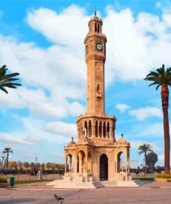 Clock Tower Izmir Turkey paint by numbers