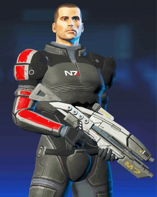 Commander Shepard Mass Effect Game paint by number