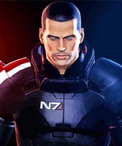 Commander Shepard paint by number