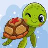 Cute Little Tortoise paint by number