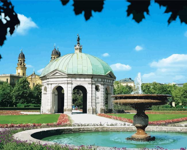 Dianatempel Munich paint by numbers
