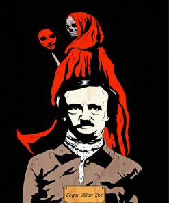 American Edgar Allan Poe Art paint by number