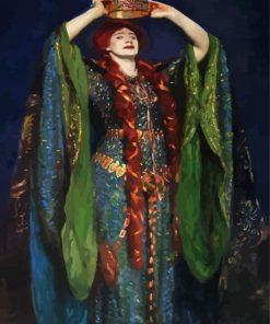 Ellen Terry As Lady Macbeth By Sargent paint by number