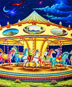 Fantasy Dreamy Carousel paint by number