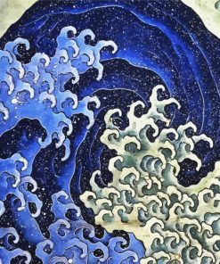 Feminine Wave Hokusai paint by number