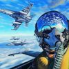 Fighter Aircraft Pilot paint by numbers