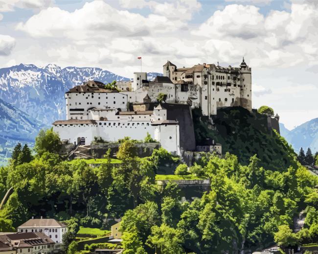 Fortress Hohensalzburg Australia Salzburg paint by number