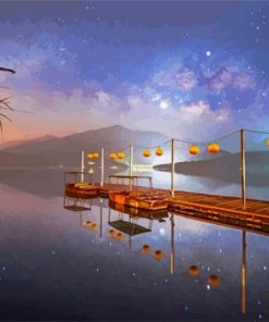 Galaxy Sun Moon Lake Taiwan paint by number