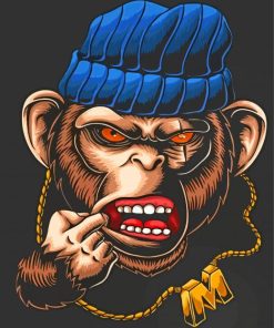 Gangster Monkey paint by number