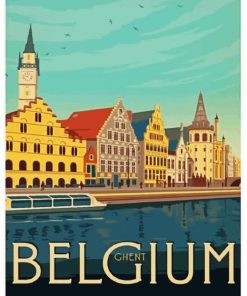 Ghent City Poster paint by numbers