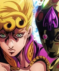 Giorno Giovanna Anime Character paint by numbers