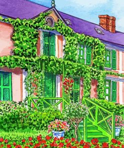 Giverny Monet House Art paint by number