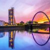 Glasgow The Clyde Arc At Sunset paint by numbers