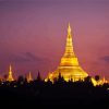 Golden Shwedagon Pagoda Maynmar paint by numbers