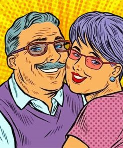 Grandparents Pop Art paint by number