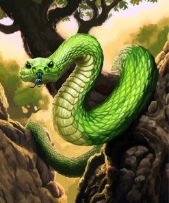 Green Cobra paint by numbers