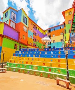 Guatape Colorful Houses paint by number