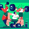 Gym Illustration paint by number