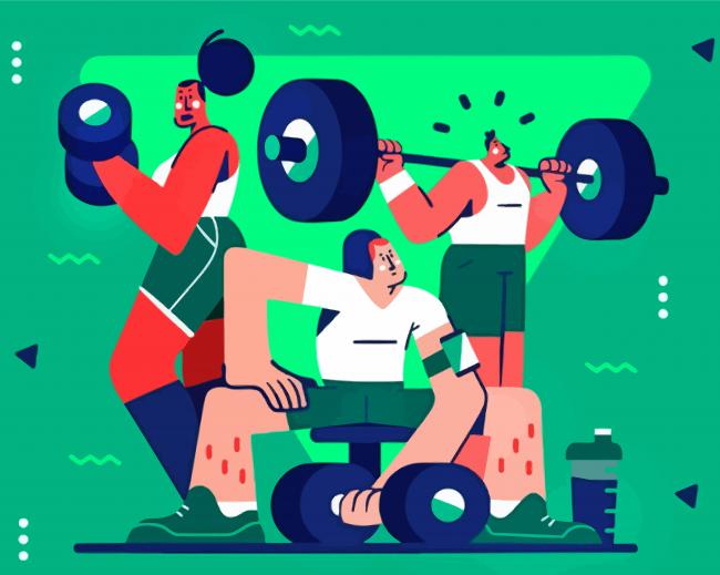 Gym Illustration paint by number