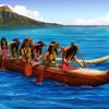 Hawaiian Girls Kayaking paint by numbers