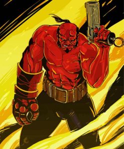 Hellboy Art paint by number