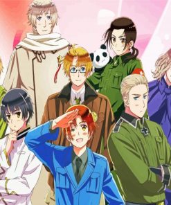 Hetalia Japanese Anime paint by numbers