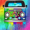 Hippie Van Art paint by number