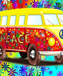 Hippie Volkswagen paint by number