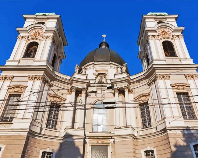 Holy Trinity Roman Catholic Church Salzburg paint by number