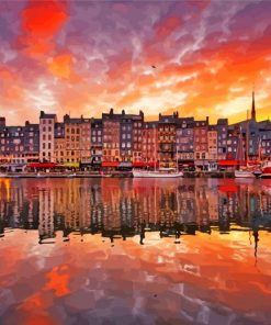 Honfleur Reflection paint by numbers