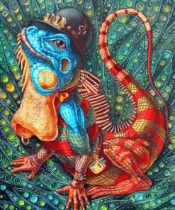 Iguana Animal Art paint by numbers