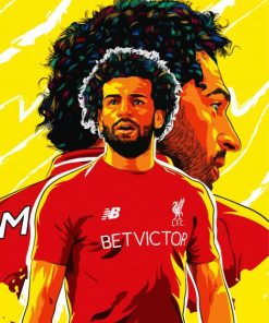 Illustration Mohamed Salah paint by number