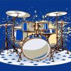 Illustration Splash Drums paint by number