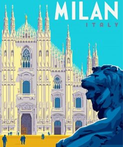 Italy Milan Poster paint by number