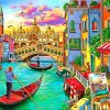 Italy Venice Gondolas paint by number