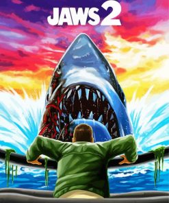 Jaws Movie Poster paint by number