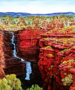 Joffre Falls Karijini Pilbara paint by numbers