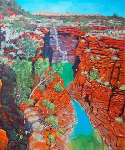 Joffre Gorge Karijini National Park paint by numbers