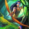 Jungle Huntress Girl paint by numbers